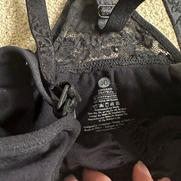 Black racer back nursing bra - Picture 2 of 2